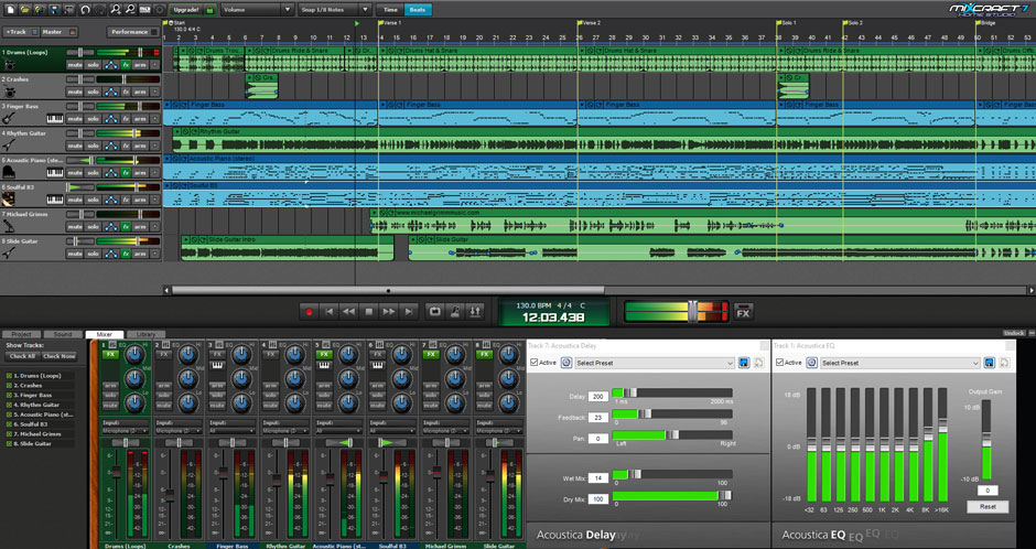 Mixcraft 8 Home Studio Music Making Software Screenshot