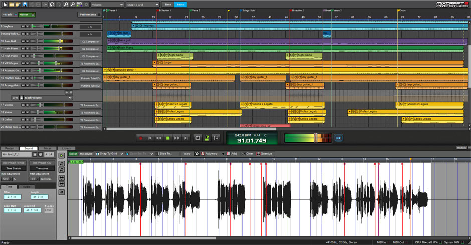 Mixcraft 8 Pro Studio Music Production Software Screenshot 3